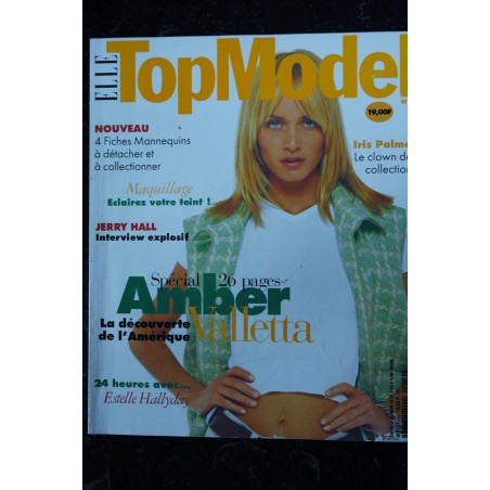 ELLE TOP MODEL 014 FEVRIER 1997 COVER VALLETTA AMBER IRIS PALMER JERRY HALL ESTELLE HALLYDAY