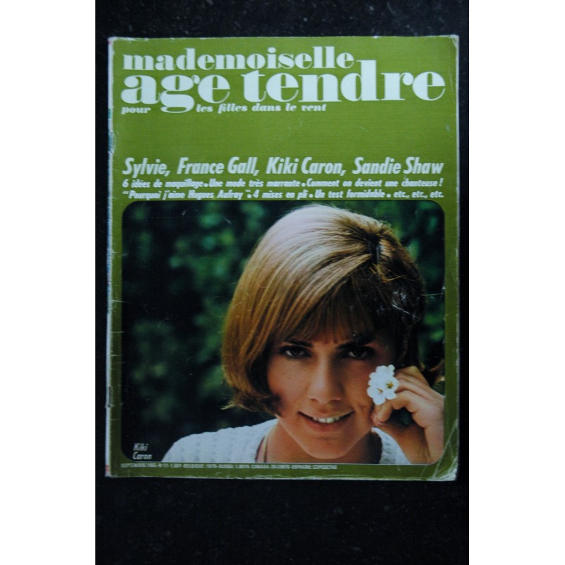 mademoiselle age tendre n°  11  1965 09 Cover Kiki Caron Sylvie France Gall Sandie Shaw Hugues Aufray Sean Connery Michèle Torr