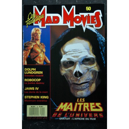 Ciné Fantastique MAD MOVIES  n° 50  * 1987 *  Les Maitres de l'Univers Dolph LUNDGREN ROBOCOP  JAWS IV  STEPHEN KING