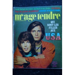 mademoiselle age tendre n°  75 - février 1971 -Dani & Marc Porel - Spécial USA - Clo Clo - Le voyou Trintignant Delorme