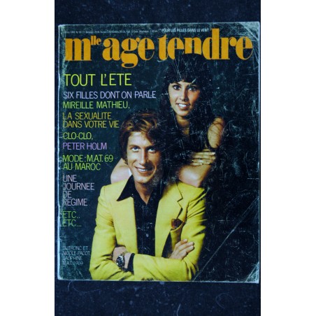 mademoiselle age tendre n°  56 1969 07  Jacques Dutronc Nicole Pacot Mireille Mathieu Clo Clo Adamo