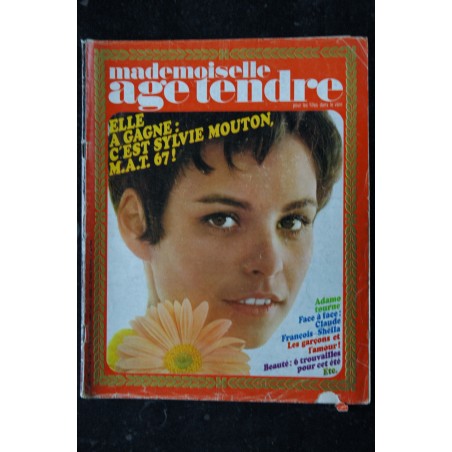 mademoiselle age tendre n°  32  1967 06 Cover Sylvie Mouton Adamo Claude François Sheila Mireille Mathieu Tom Jones