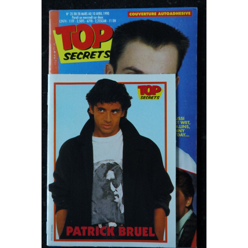 TOP SECRETS 35 DOUBLE POSTER MADONNA ET MICHAEL J. FOX AVRIL 1990 NICK HAMEN PATRICK BRUEL