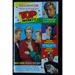 TOP SECRETS 33 DOUBLE POSTER JASON DONOVAN ET DAVID HALLYDAY FEVRIER 1990 JP FRANCOIS BIG FUN