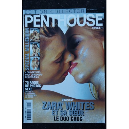 PENTHOUSE 2001 001 n° 1 Edition Collector  ZARA WHITES & SA SOEUR LES 10 + GRAND PHOTOGRAPHES DAHMANE STUART