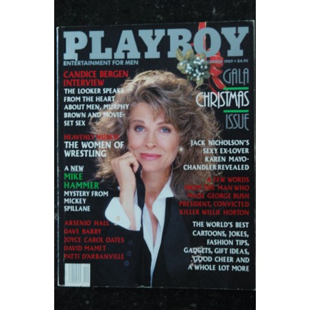 PLAYBOY US 1989 12 ARSENIO HALL DAVE BARRY JOYCE CAROL OATES DAVID MAMET PATTI D'ARBANVILLE Petra Verkaik Candice Bergen