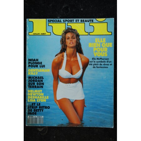 LUI 064  AOUT 1993 BETTY PAGE ELLE McPHERSON TOPLESS LISA LYON INTEGRAL NUDES HELMUT NEWTON