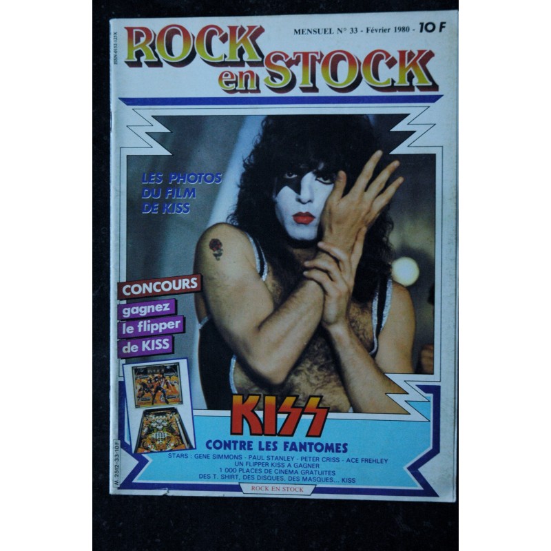 ROCK en STOCK 1980 n° 33 Cover Kiss Photos du film + Poster Kiss Nino Ferrer