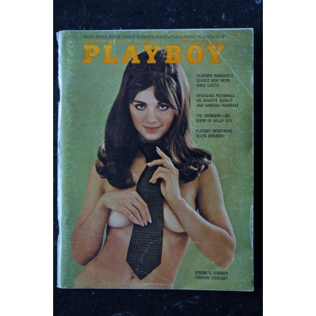 PLAYBOY US 1969 04 APRIL VANESSA REDGRAVE BRIGITTE BARDOT 8 PAGES INTERVIEW ALLEN GINSBERG VARGAS