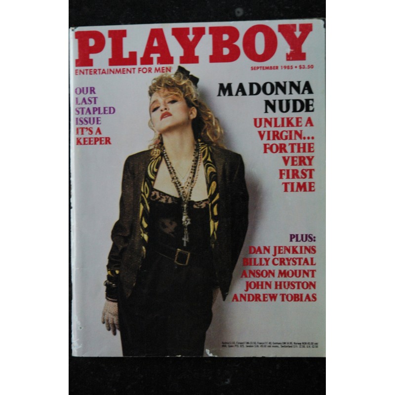 PLAYBOY US 1985 09 Cover MADONNA Louise Ciccone Venice Kong John Huston