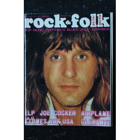 ROCK & FOLK 067 AOUT 1972 COVER KEITH EMERSON PAUL McCARTENEY GENESIS DEEP PURPLE JOE COCKER JEFFERSON AIRPLANE