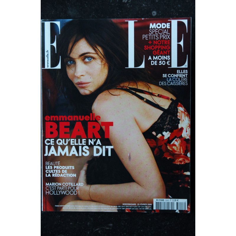 ELLE 3243 25 février 2008 cover Emmanuelle Béart - Marion Cotillard