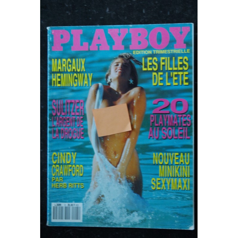 PLAYBOY Ed Trim.  N° 5 1988 04 MARGAUX HEMINGWAY CINDY CRAWFORD RENEE TENISON HIDEKI YOSHIDA GIANNE AMORE