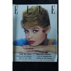 ELLE 573 17 Décembre 1956  Brigitte Bardot Cover + Martine Carol FASHION VINTAGE