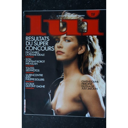 LUI 241 FEVRIER 1984 GWENDOLINE LILI CARATI NUES FEMME POSTER ASLAN FEMME IDEALE INTERVIEW ETIENNE MANAC'H