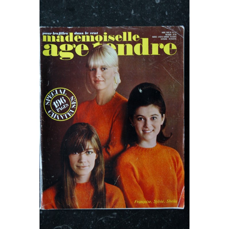 mademoiselle age tendre n°  18  1966 04  Pétula CLARK France GALL les SURFS  SHEILA