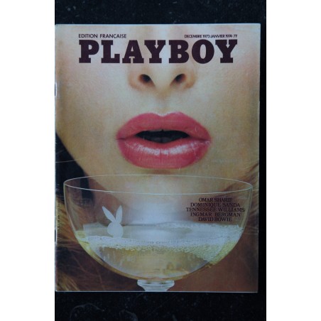 PLAYBOY 002 DECEMBRE 1973 INTERVIEW INGMAR BERGMAN DAVID BOWIE AMER LINDNER DOMINIQUE SANDA CHRISTINE MADDOX