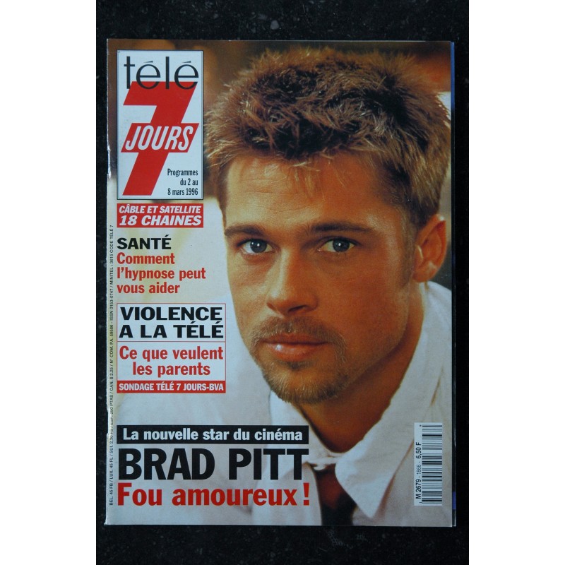 Télé 7 Jours  1866  2 au 8 mars 1996 Cover Brad Pitt