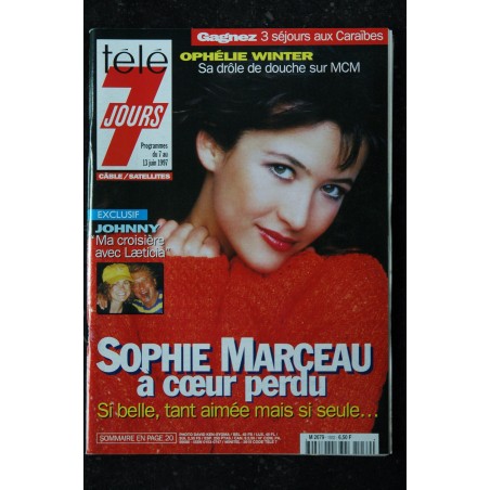 Télé 7 Jours  1932 7 au 13 juin 1997 Cover Sophie Marceau Ophélie Winter Johnny Hallyday Laeticia