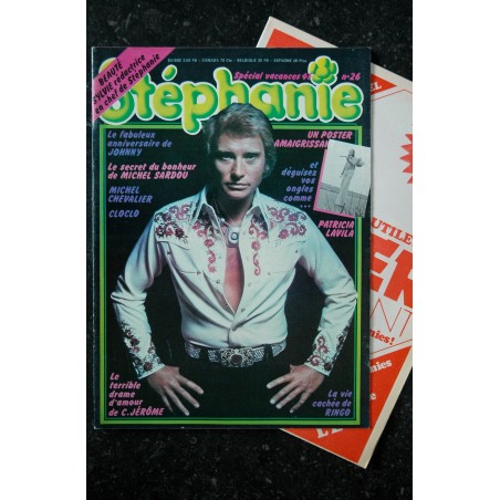 STEPHANIE 1974 05 - 26 Cover JOHNNY HALLYDAY Michel SARDOU Claude François C. JEROME RINGO