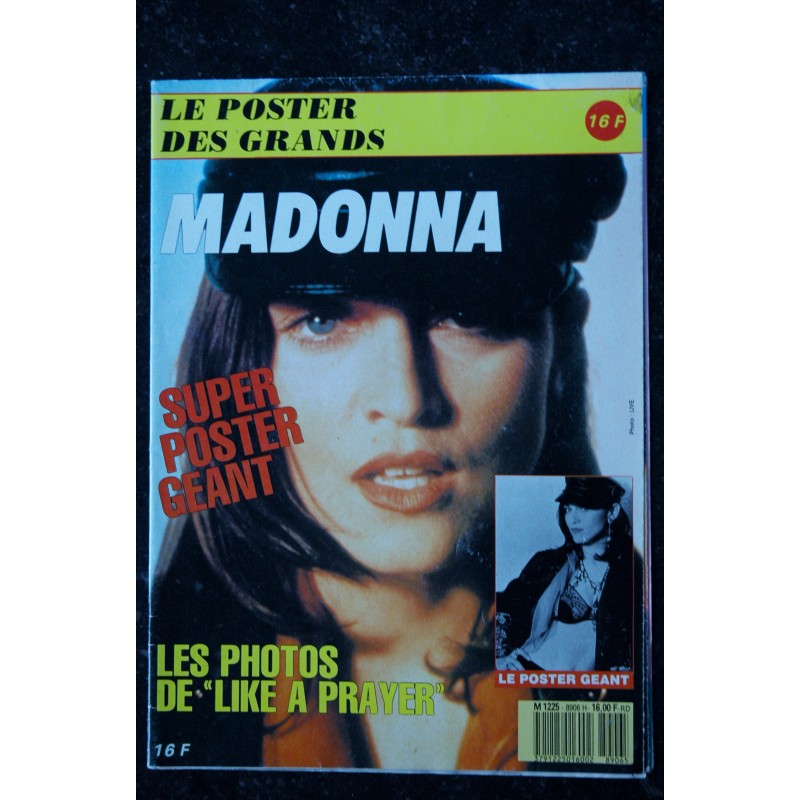 LE POSTER DES GRANDS MADONNA 1989 SUPER POSTER GEANT LES PHOTOS DE LIKE A PRAYER 1989