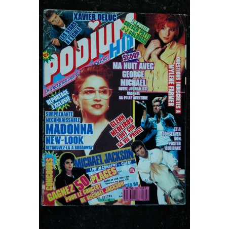 PODIUM HIT 196 juin 1988 Madonna Mylène Farmer Michael Jackson + Posters J.J. Goldman Images Mick Jagger & Tina Turner