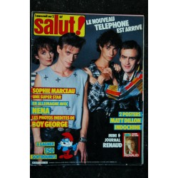 SALUT ! 1984 05 - 225 COVER TELEPHONE MINI JOURNAL RENAUD Sophie Marceau Boy George + Poster Indochine