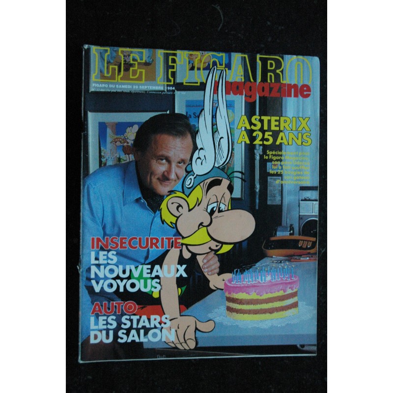 LE FIGARO magazine - 1984 09 - Couverture Astérix à 25 Ans - Uderzo