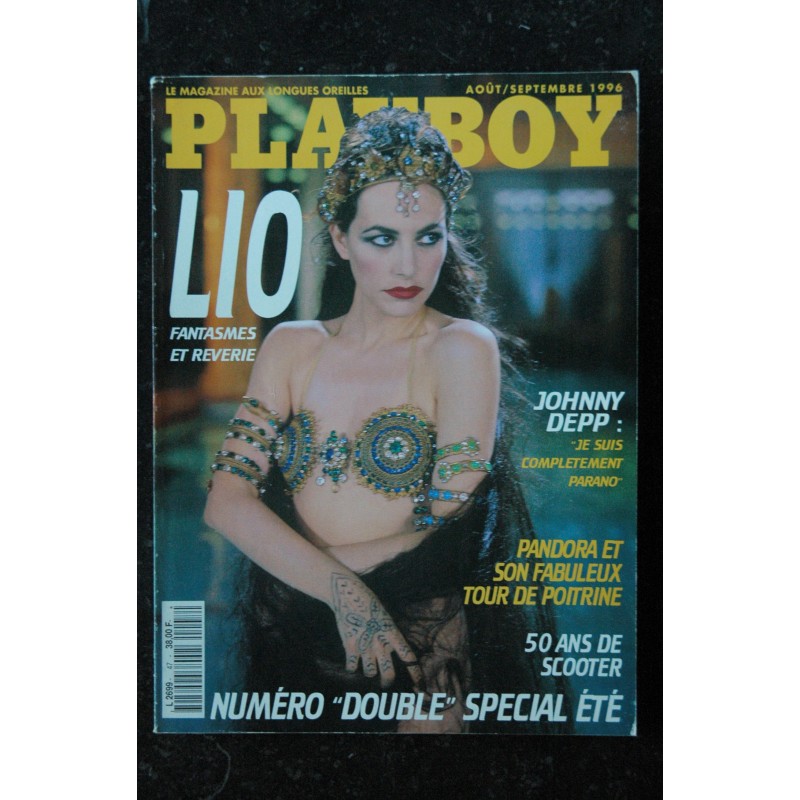 PLAYBOY 047 AOUT 1996 COVER LIO INTERVIEW JOHNNY DEPP JESSICA LEE PANDORA PEAKS PAMELA ANDERSON BARB WIRE