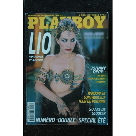 PLAYBOY 047 AOUT 1996 COVER LIO INTERVIEW JOHNNY DEPP JESSICA LEE PANDORA PEAKS PAMELA ANDERSON BARB WIRE