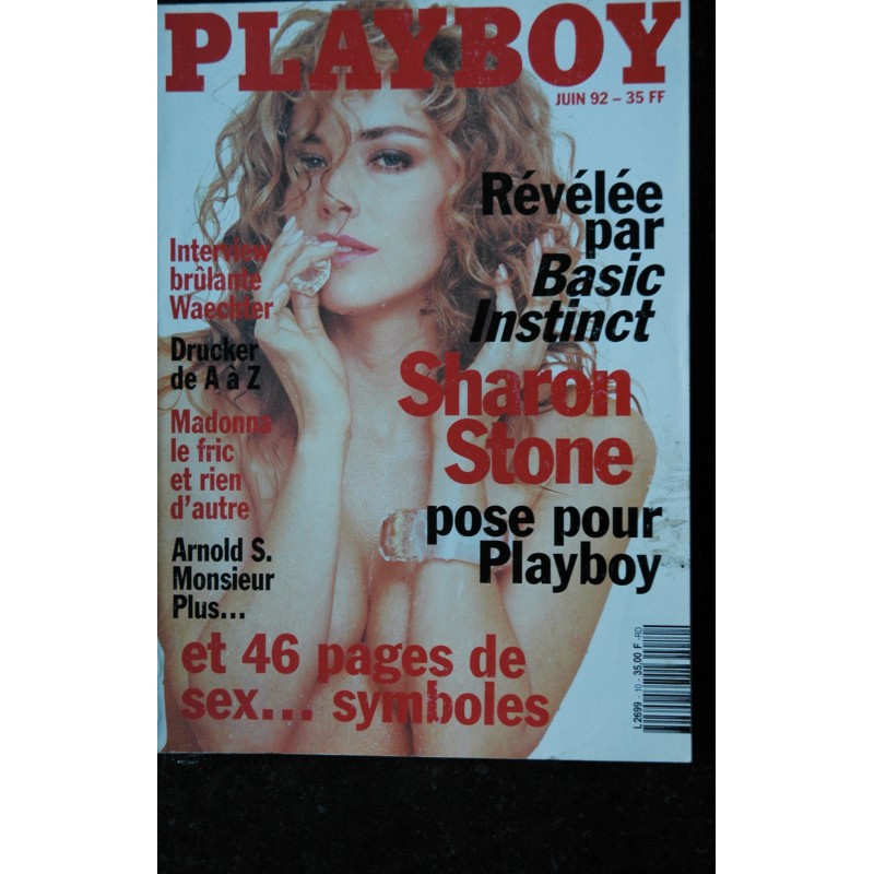 PLAYBOY 010 JUIN 1992 COVER SHARON STONE PAMELA ANDERSON 8 PAGES CARRIE YAZEL CHRISTENSEN