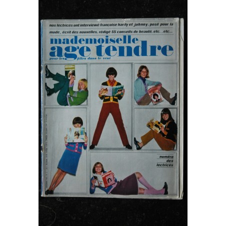 Mademoiselle age tendre n°  13  1965 11 Johnny Hervé Vilard Christophe Françoise Hardy Chantal Goya