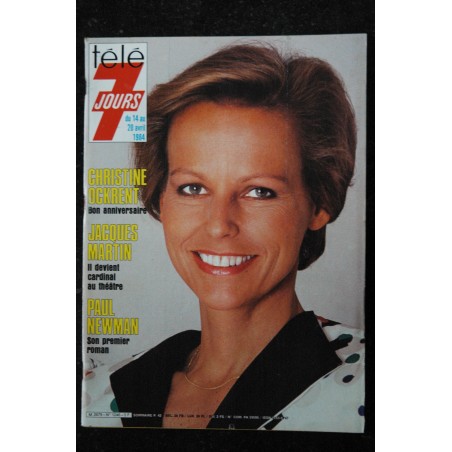 Télé 7 Jours 1246 Du 14 au 20 avril 1984 Christine Ockrent Jacques Martin Paul Newman Marie-Christine Barrault