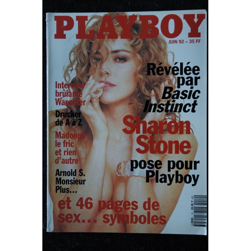 PLAYBOY 010 JUIN 1992 COVER SHARON STONE PAMELA ANDERSON 8 PAGES CARRIE YAZEL CHRISTENSEN