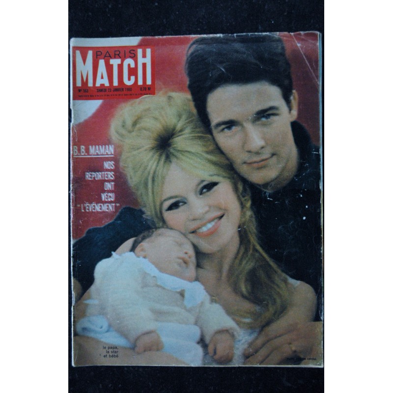 PARIS MATCH N°  563 23 JANVIER 1960 BRIGITTE BARDOT Cover MAMAN 12 PAGES