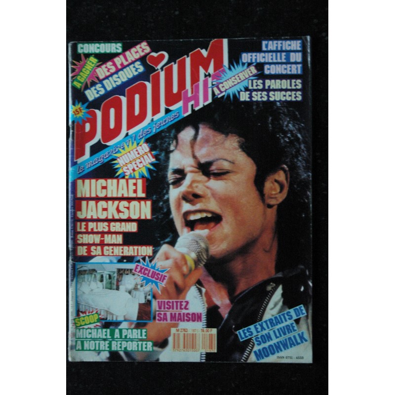 PODIUM HIT 197 Juin 1988 Numéro Spécial MICHAEL JACKSON + 3 posters