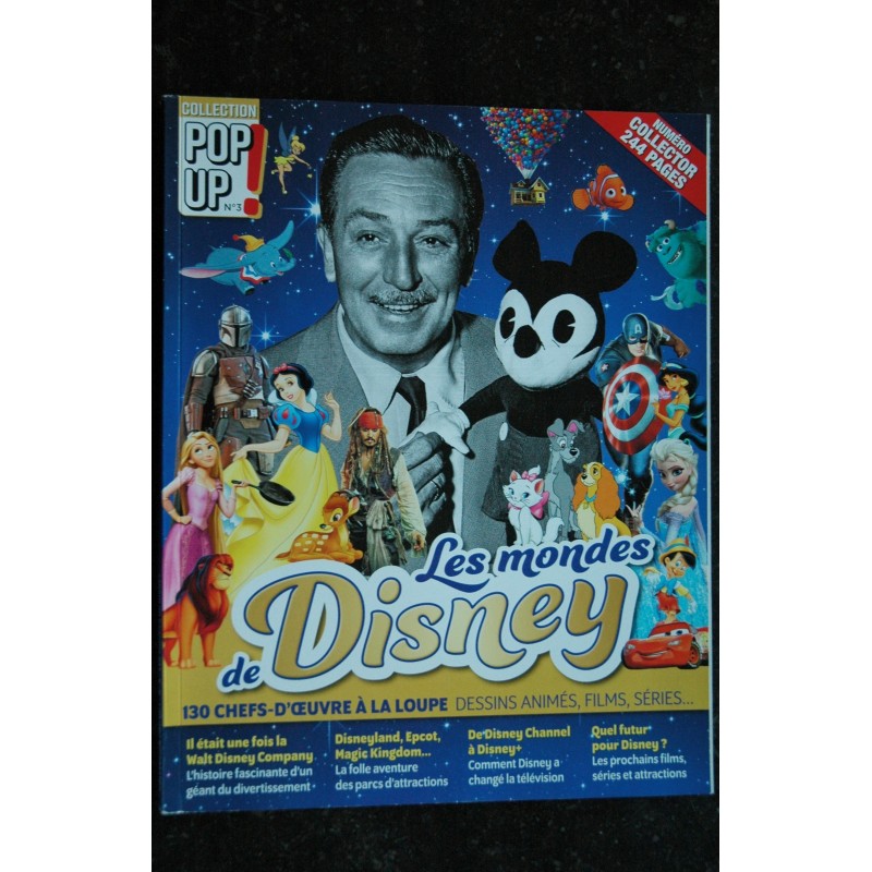 Collection Pop up ! N° 3 Les mondes de DISNEY Numéro Collector 244 pages - 130 chefs-d'oeuvre à la loupe