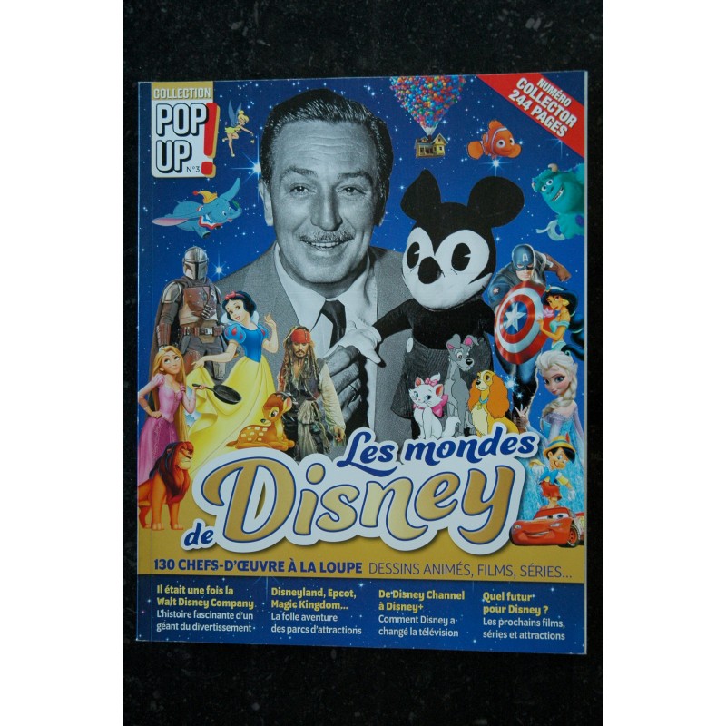 Collection Pop up ! N° 3 Les mondes de DISNEY Numéro Collector 244 pages - 130 chefs-d'oeuvre à la loupe