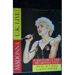 POSTER GEANT MADONNA 1987 U.K. LIVE ! A souvenir of her 197 British Tour - Opens out into a giant poster