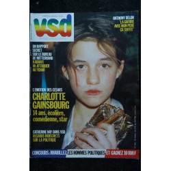 VSD 443 février 1986 Cover Charlotte Gainsbourg 14 ans Les Césars Anthony Delon