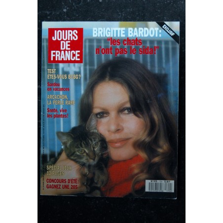 JOURS DE FRANCE 1754 Aout 1988 Cover Brigitte Bardot