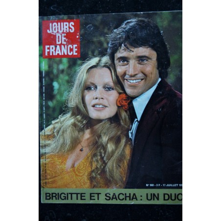 JOURS DE FRANCE 969 JUILLET 1973 COVER BRIGITTE BARDOT SACHA DISTEL