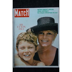 PARIS MATCH N°  958 19 AOUT 1967 BRIGITTE BARDOT ET SON FILS - LE CHE - GODARD - DUKE ELLINGTON