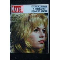 PARIS MATCH 702 22 Sept. 1962 BRIGITTE BARDOT cover + 4 p. - BB 28 ANS HESITANTE