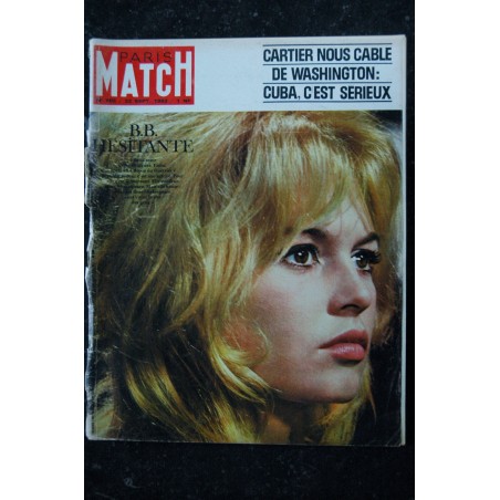 PARIS MATCH 702 22 Sept. 1962 BRIGITTE BARDOT cover + 4 p. - BB 28 ANS HESITANTE