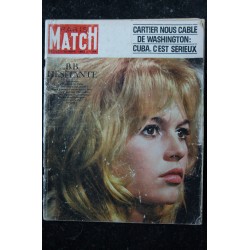 PARIS MATCH 702 22 Sept. 1962 BRIGITTE BARDOT cover + 4 p. - BB 28 ANS HESITANTE