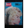 PARIS MATCH N°  582 4 juin 1960 Brigitte BARDOT cover + 7 p. - Chili photos d'une fin du monde