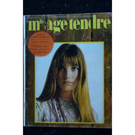 mademoiselle age tendre n°  53 1969 04 COVER Jane Birkin Françoise Hardy Mick Jagger Alain Delon Nicoletta