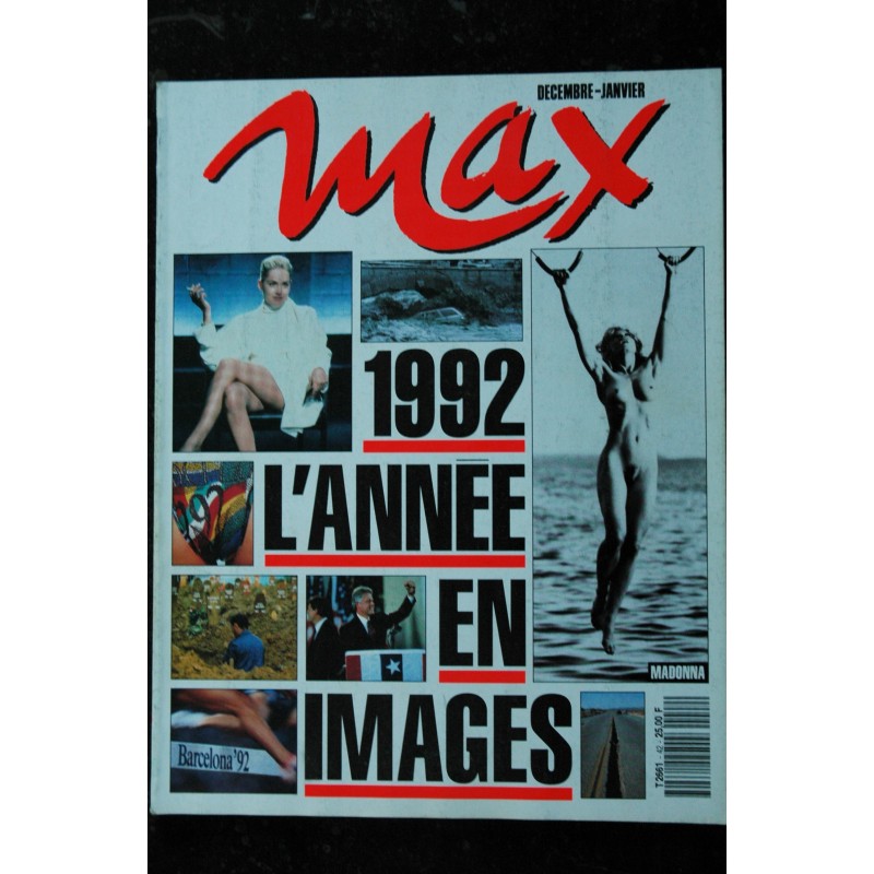 MAX 42 1992 L'ANNE EN IMAGES SHARON STONE MADONNA TOP MODELES DEFILES SPORT MODE
