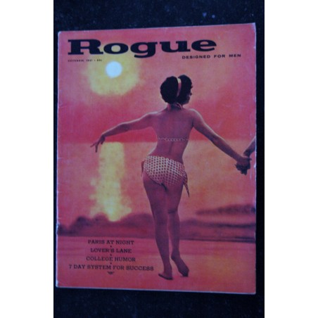 ROGUE Vol 6 N° 2  February 1961 EVAN HUNTER SIN AND SUBURBIA  Miss Marjorie Friend Vintage Erotic